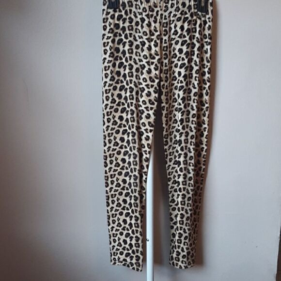 💫💫💫 BETSEY JOHNSON💋 LEOPARD PRINT LEGGINGS XL(14) - Picture 1 of 4
